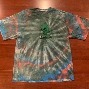 Gosha Rubchin­skiy Over­size Alien Tie-dye Tee